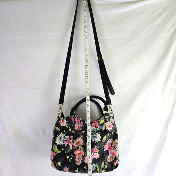 Liz Claiborne Purse Grandmacore Floral Shoulder handbag Back pocket Long Strap - Picture 3 of 12